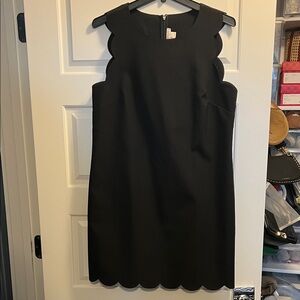 JCrew Factory Black Scalloped Dress